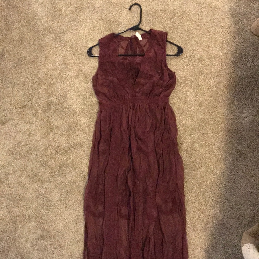 Romper maxi lace dress